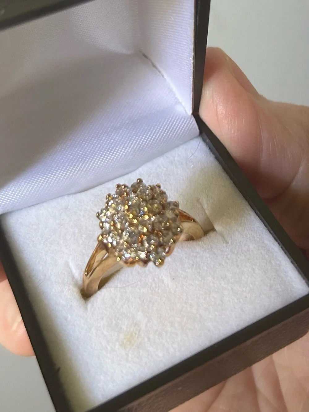 Gold Cluster CZ Cocktail Ring - Women's Fashion Jewelry